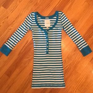 Gilly Hicks blue and white striped top